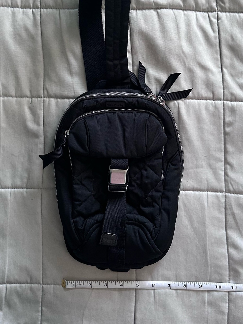 Vera Bradley Black Quilted Crossbody Sling Bag